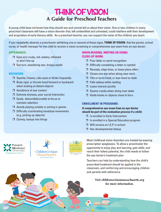 Think of Vision Fact Sheets for Teachers - National Center