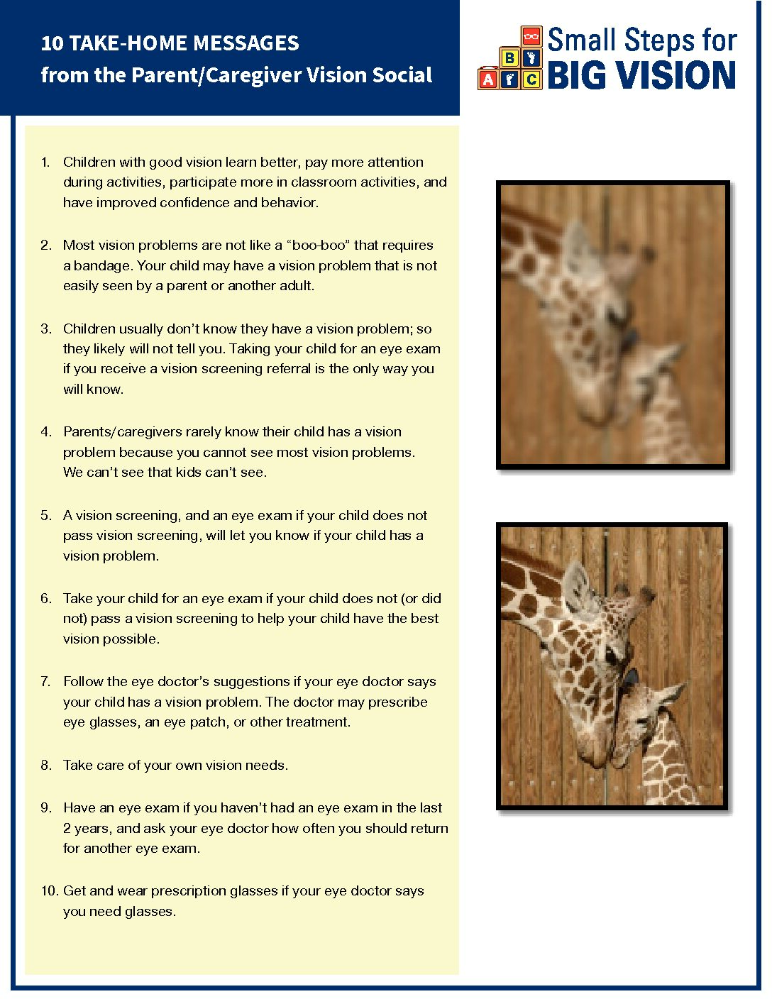 10 Tips for Children’s Vision 10 Tips for Children’s Vision