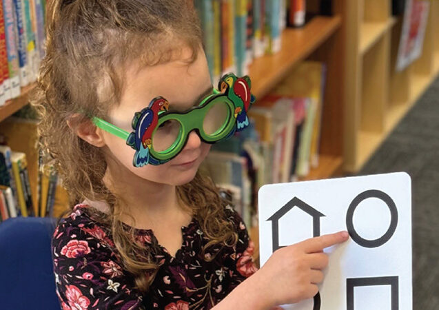 a child at a vision screening